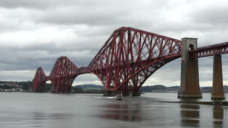 train crossing forth rail bridge wide