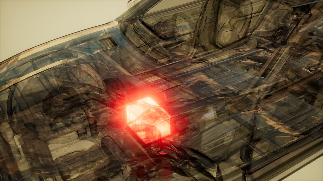 자동차 배터리가 자동차에서 보입니다.