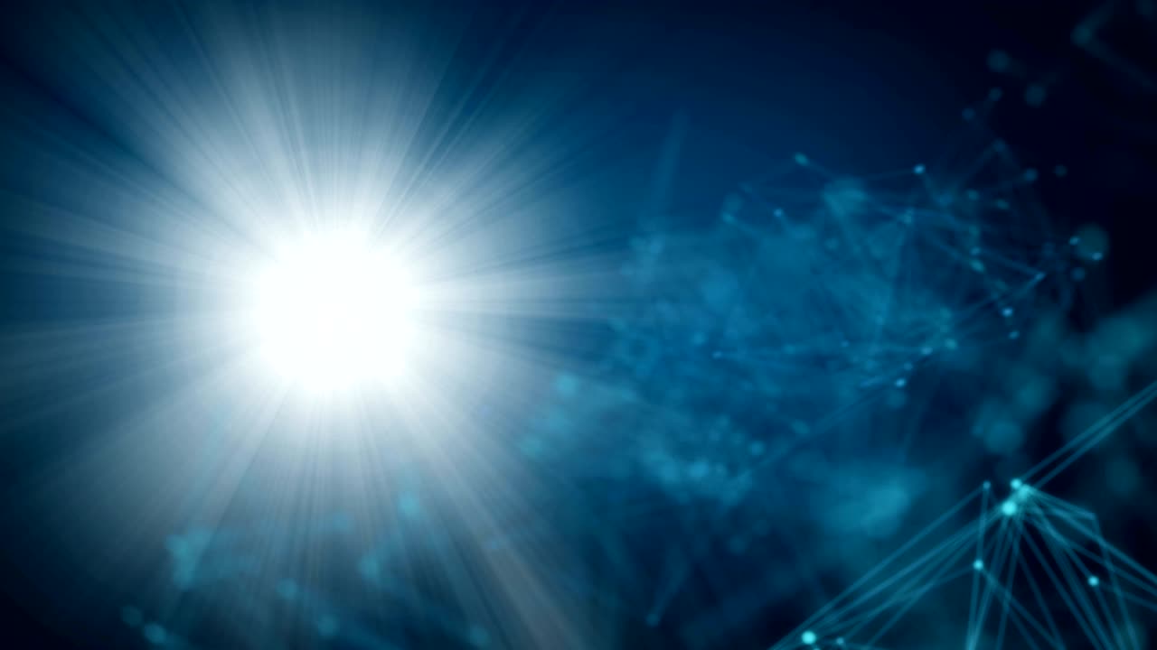 fondo abstracto punteado y línea de conexión con brillo y efecto borroso para el concepto de tecnología 4k uhd