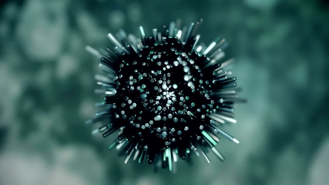 estructura molecular futurista de 4k.