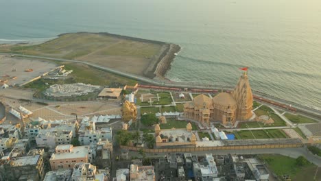 12 jyotirlingas in india, temples of lord shiva, indian temple architecture, somnath temple aerial view