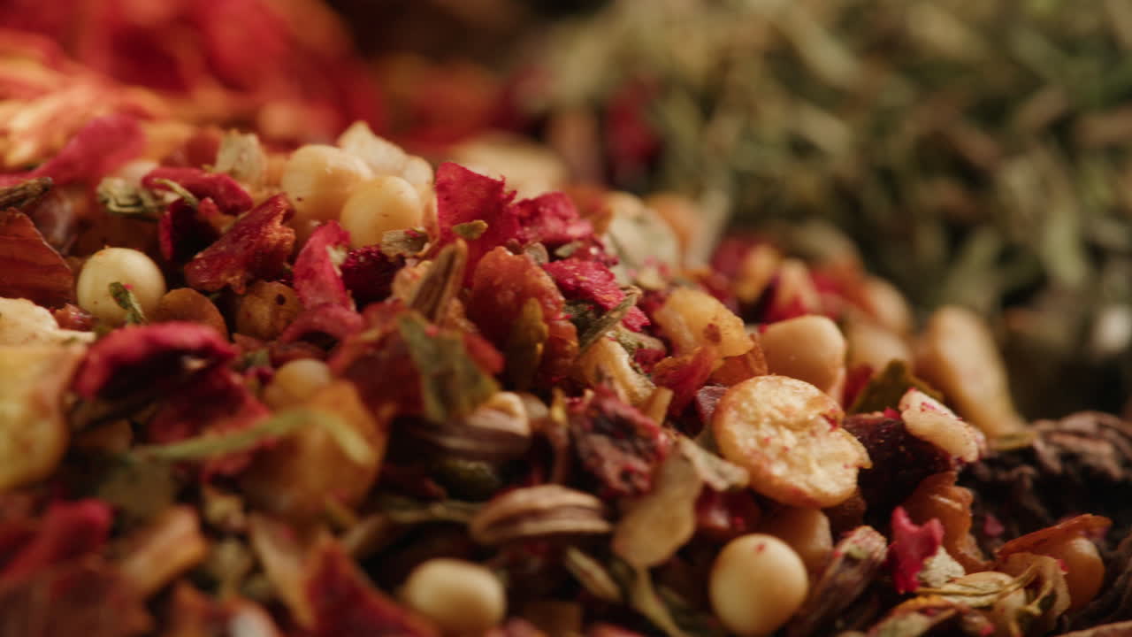 Macro Shot of Assorted Culinary Spices and Herbs