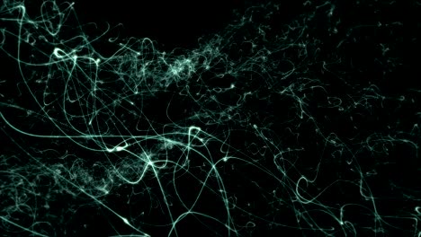 fondo de partículas abstractas en verde y 4k