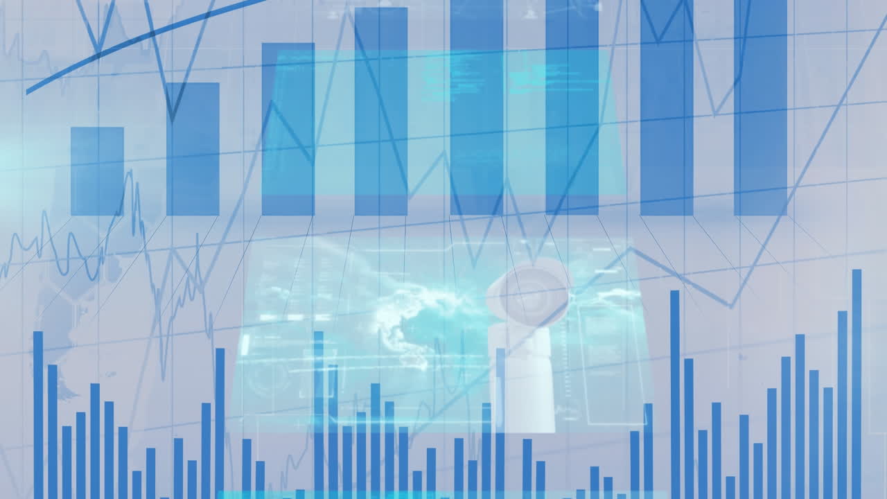 Animation of statistics and financial data processing over grid