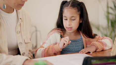 Mother,-child-and-writing-in-book-for-maths