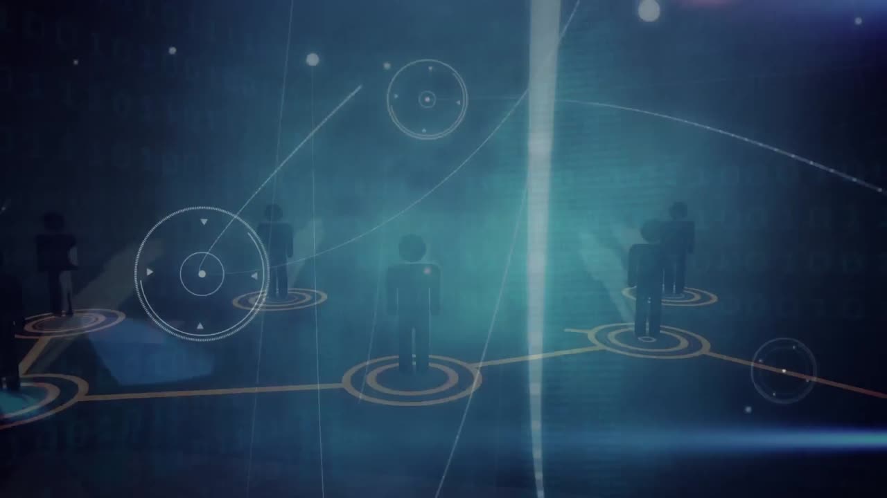 사람들의 애니메이션, 데이터 처리 및 연결 네트워크