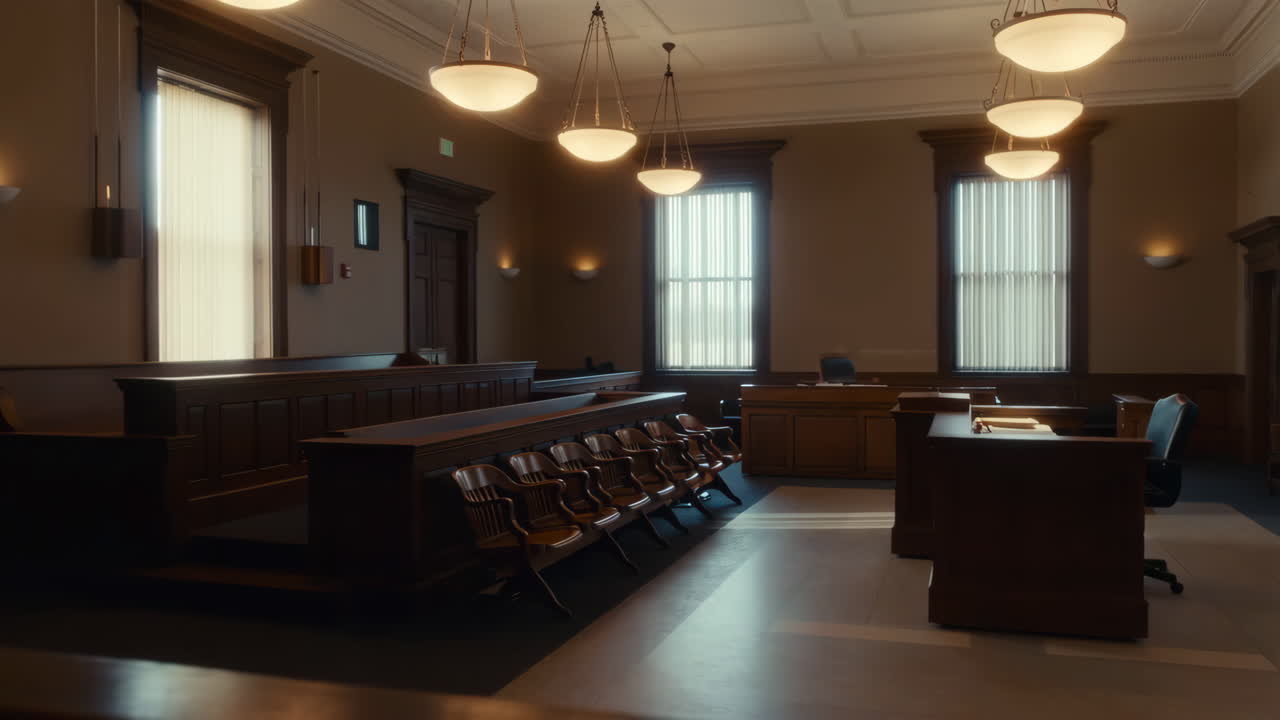 빈 법정실 내부