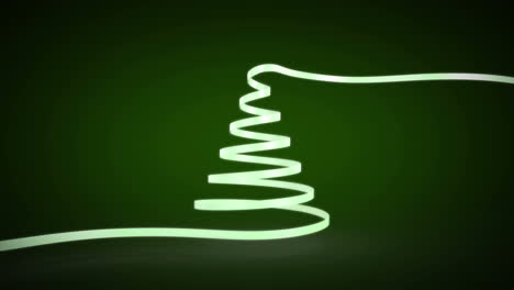 Ribbon-swirling-to-form-christmas-tree-shape