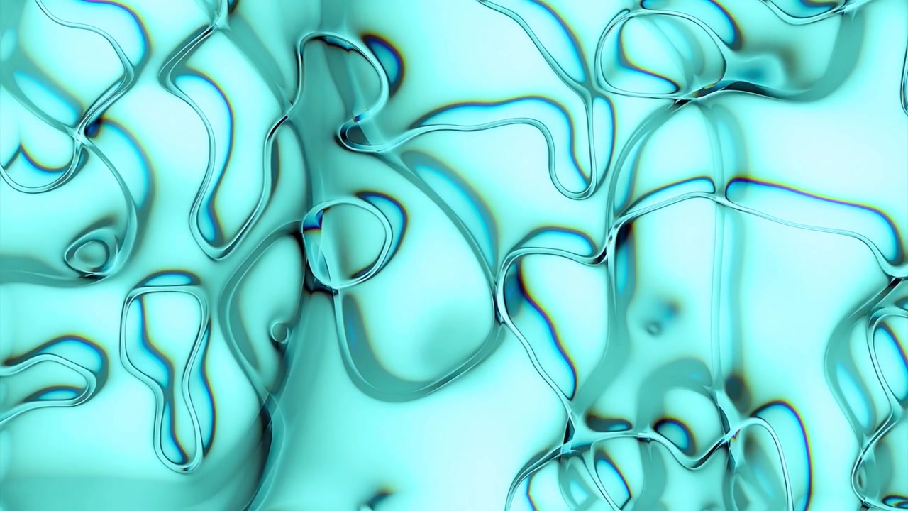 Loop Contínuo de Gráfico de Movimento Líquido Turquesa Abstrato