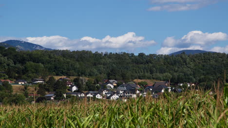 picturesque village nestled in the mountains