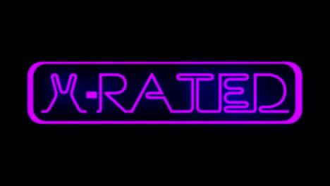 neon sign x rated purple