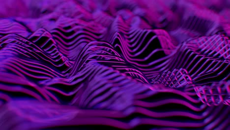 4k líneas onduladas de neón abstractas.