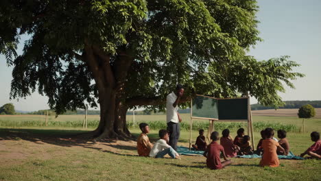outdoor classroom in rural africa