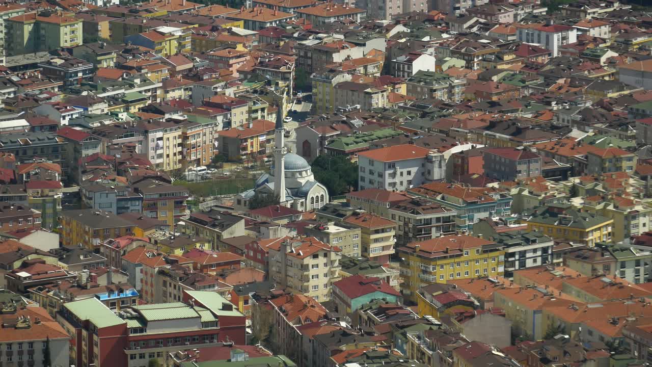 터키 의 한 도시 의 공중 에서 볼 수 있는 모습