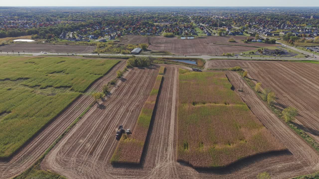 A combine in northeast Wisconsin chops corn for silage. Chopping corn silage is a process for creating high-quality feed for livestock, involving careful timing, moisture management, and equipment