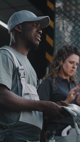 logistics team working in a warehouse