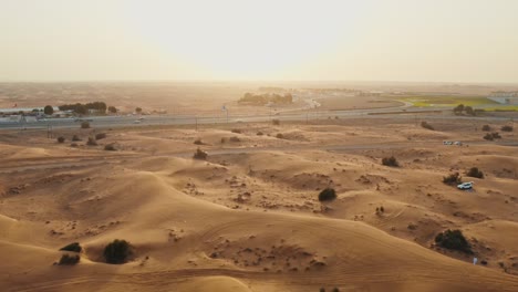 desert highway aerial view