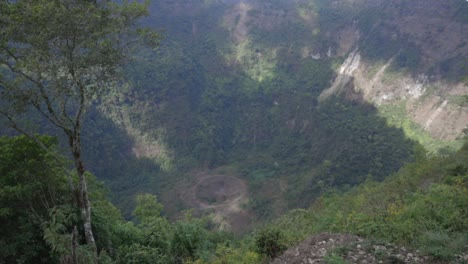 extinct volcano crater valley with vegetation close to san salvador el salvador