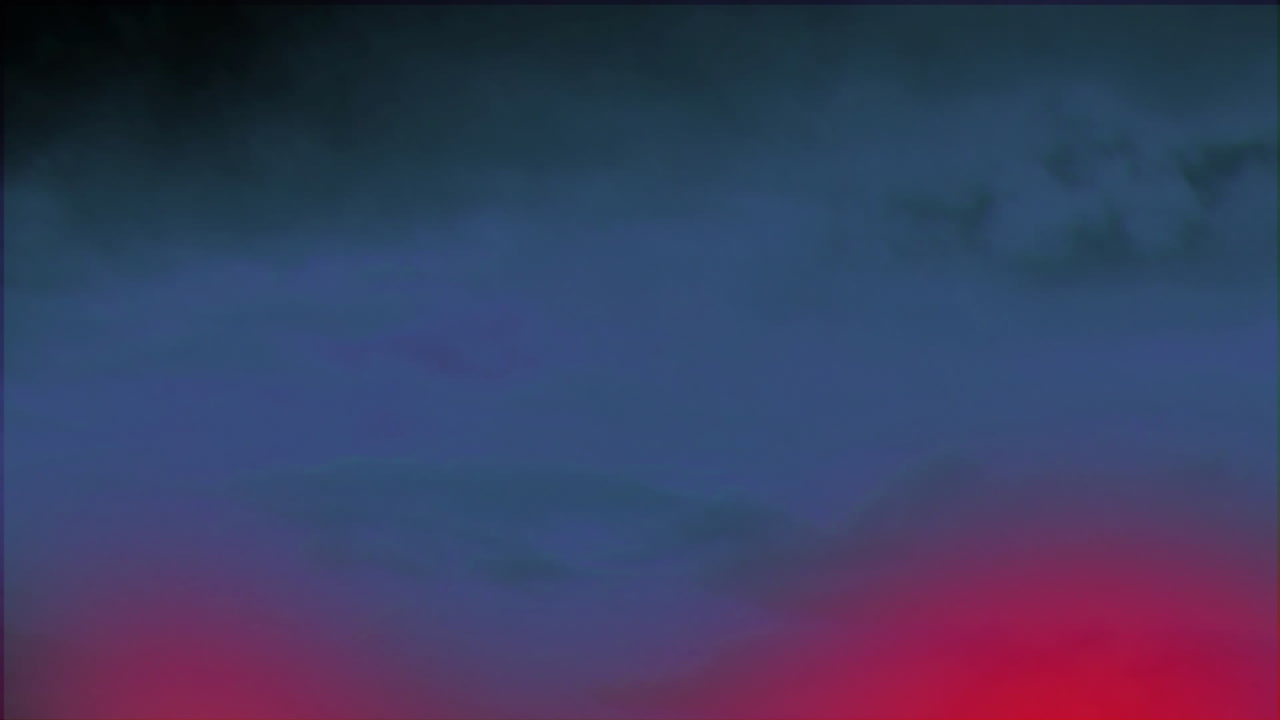 Animation of glowing light spots moving and clouds of smoke