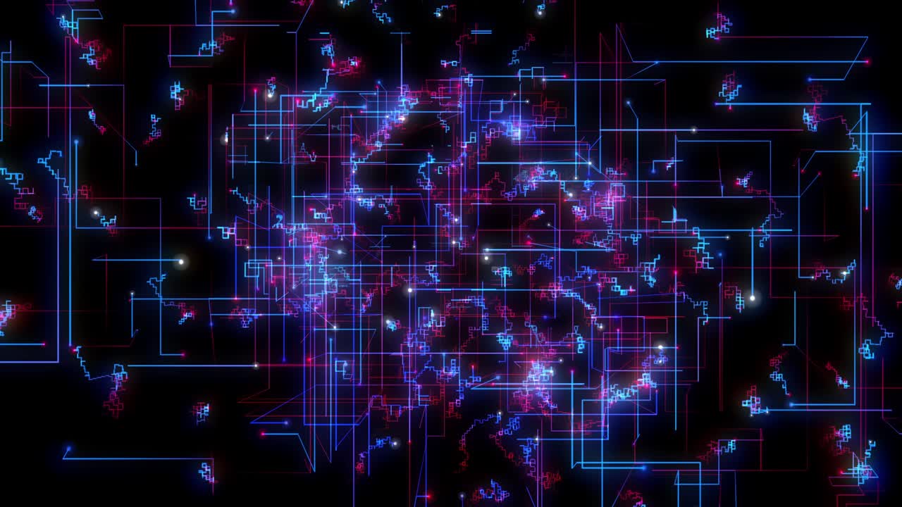Data Circuit Grid Technology Motion Graphic Abstract Animation Background