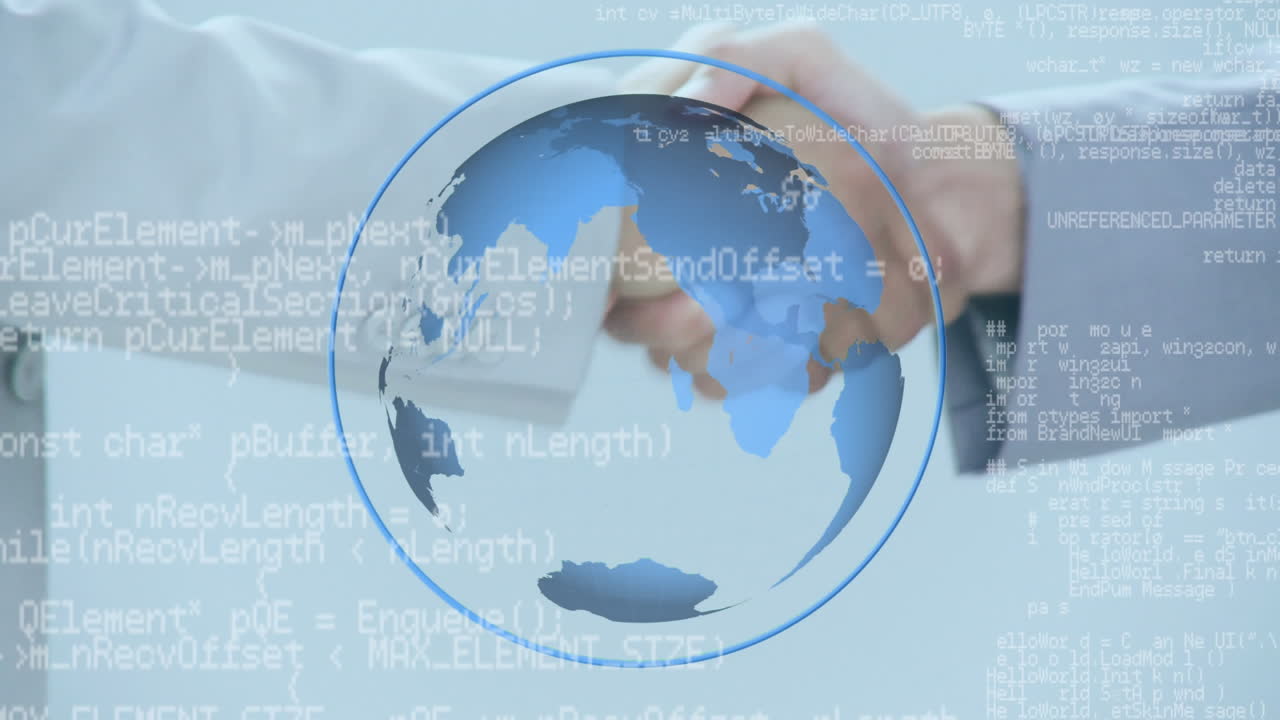 사업가 들 과 프로그램 코드 가 들어 있는 지구