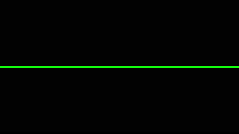 simple animation: a square box transforming into a line before vanishing, like a television screen powering off and then on again