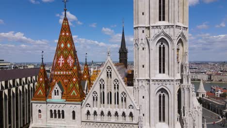 facade and bell tower of matthias church