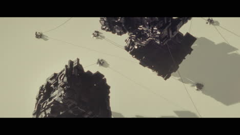 huge alien qube artifacts in the desert