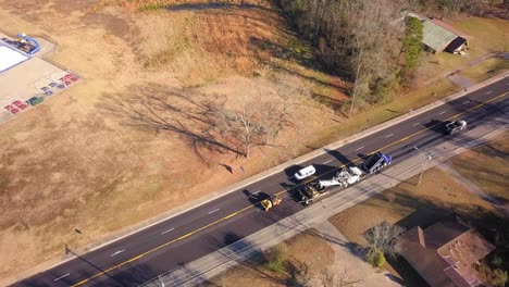 aerial-shot-repaving-asphalt-road