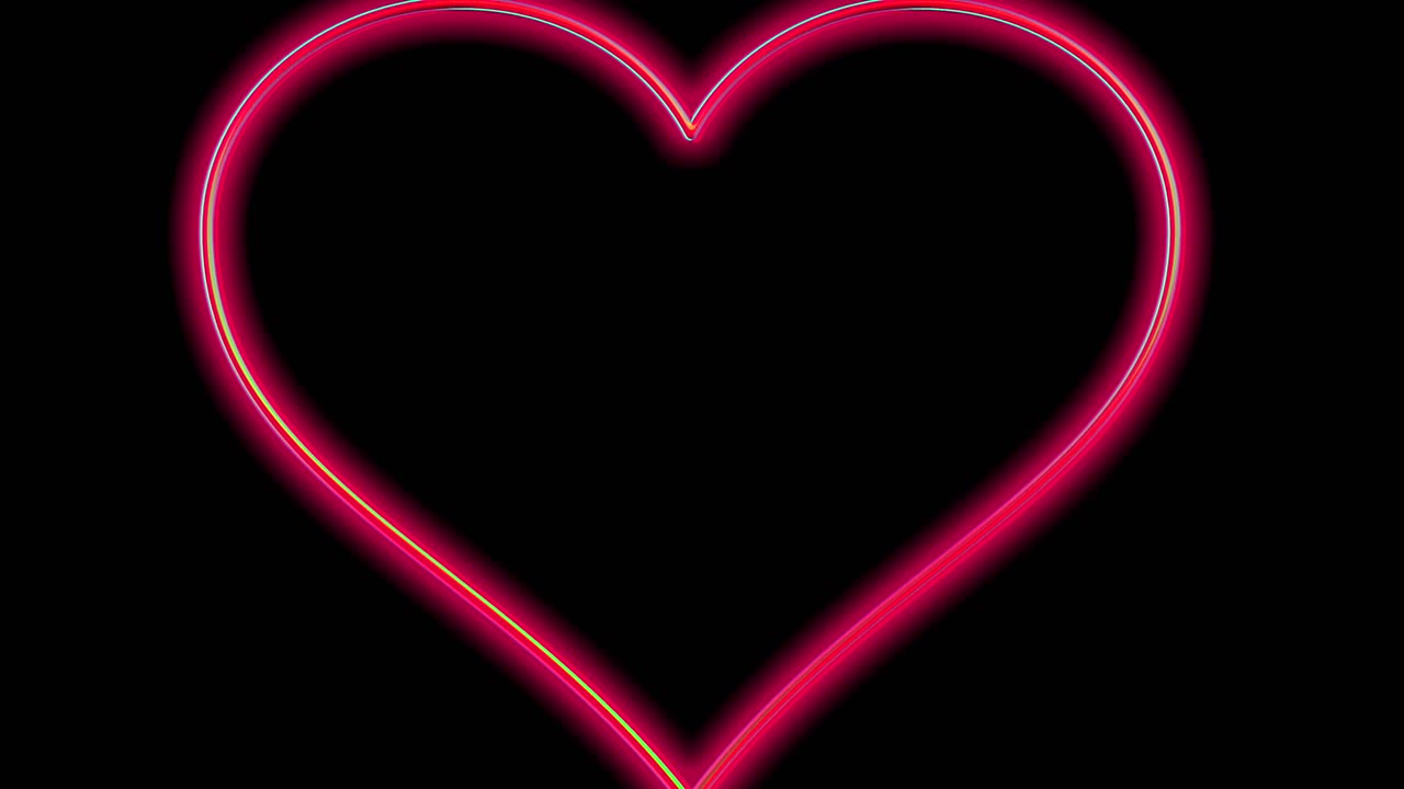 Abstract Rotating Red Heart Animation On Black Background,artwork ...