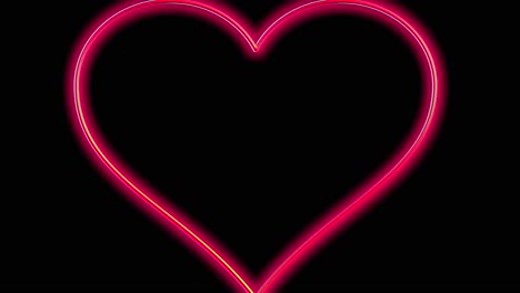 abstract rotating red heart animation on black background,artwork graphic