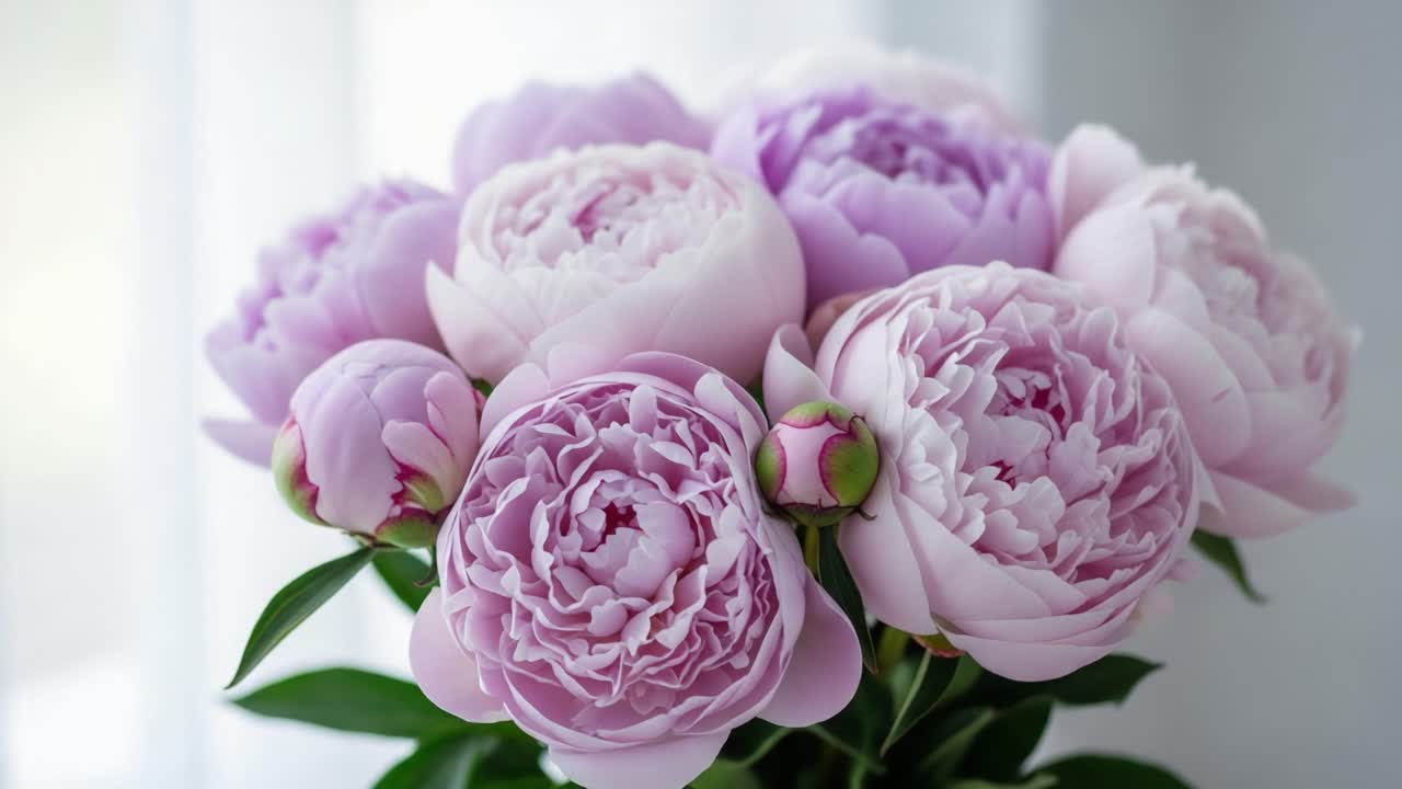 Beautiful Pink and Purple Peony Bouquet