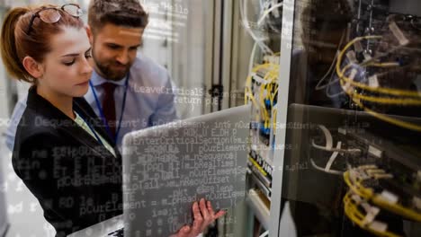 Workers-working-in-Server-Room-video