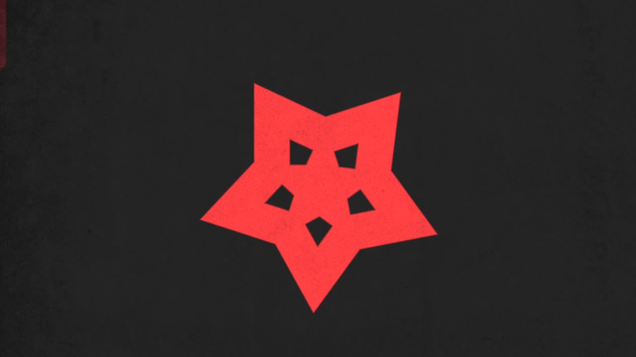 빨간색 별과 픽셀이 있는 8비트 패턴