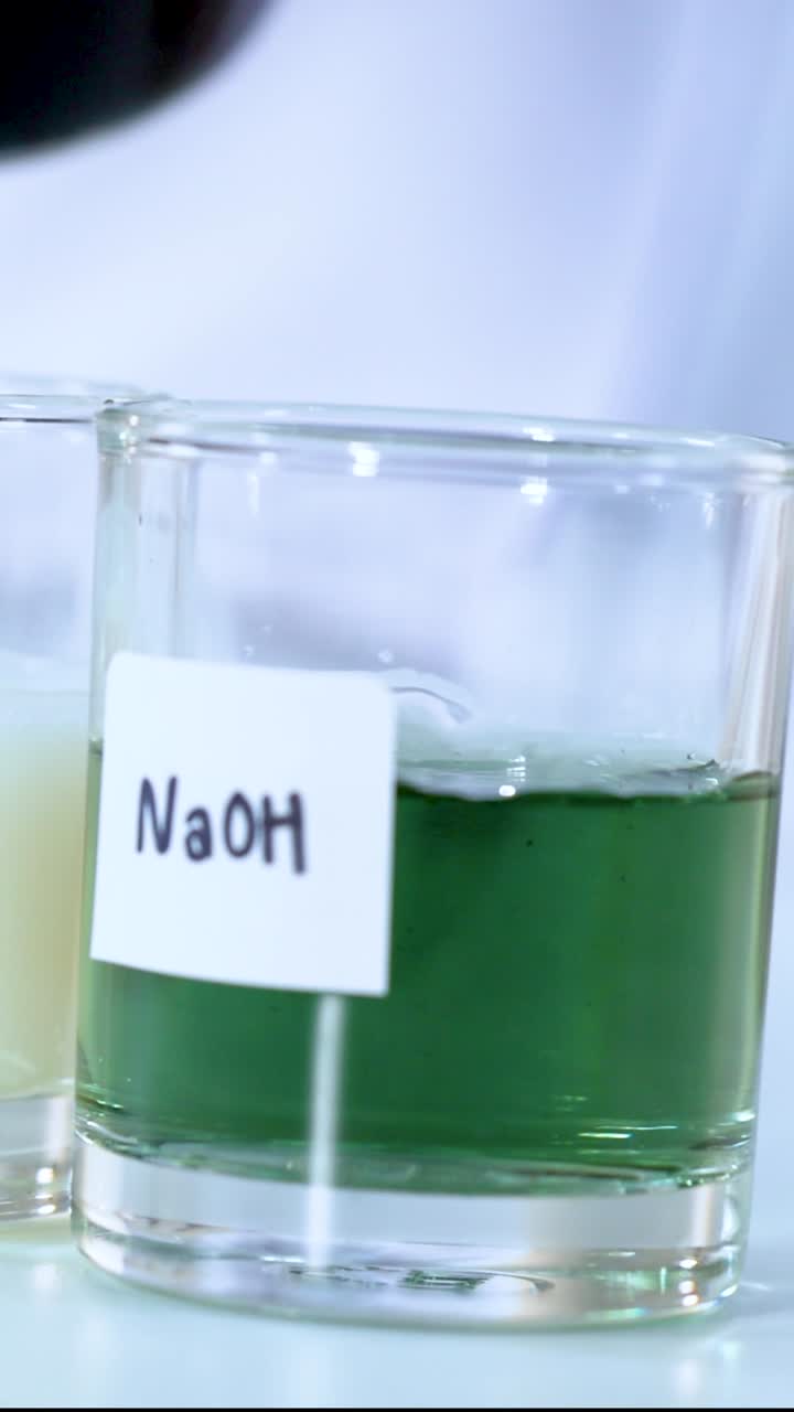 Color change in NaOH solution using natural indicator
