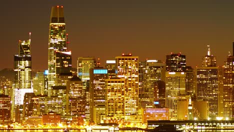 san francisco, california, usa downtown skyline timelapse at sunset