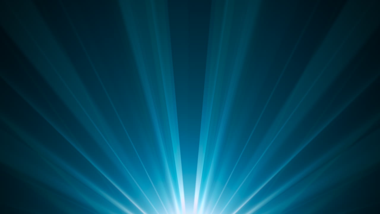 Bright blue rays on deep sky