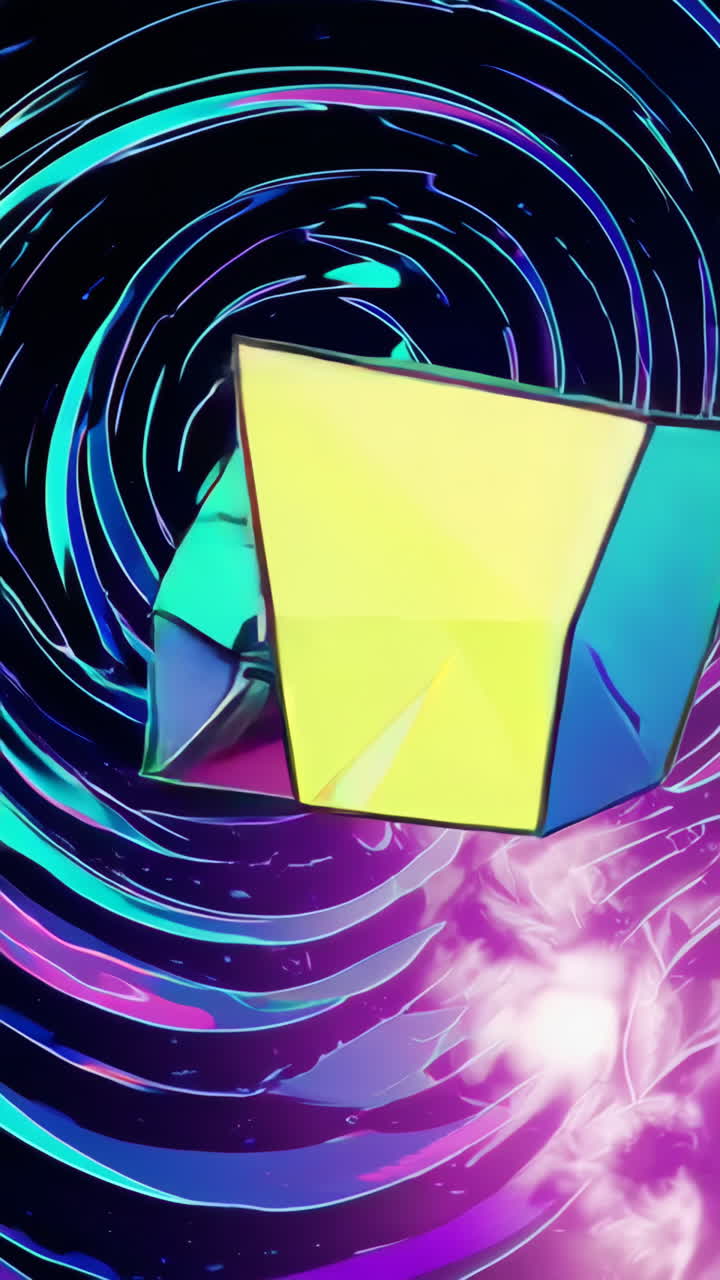 Abstract Crystal Forms in a Neon Vortex