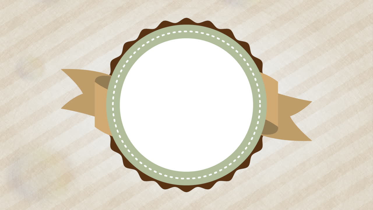 리본으로 된 빈티지 타원형 프레임