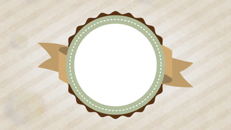 vintage oval frame with ribbon