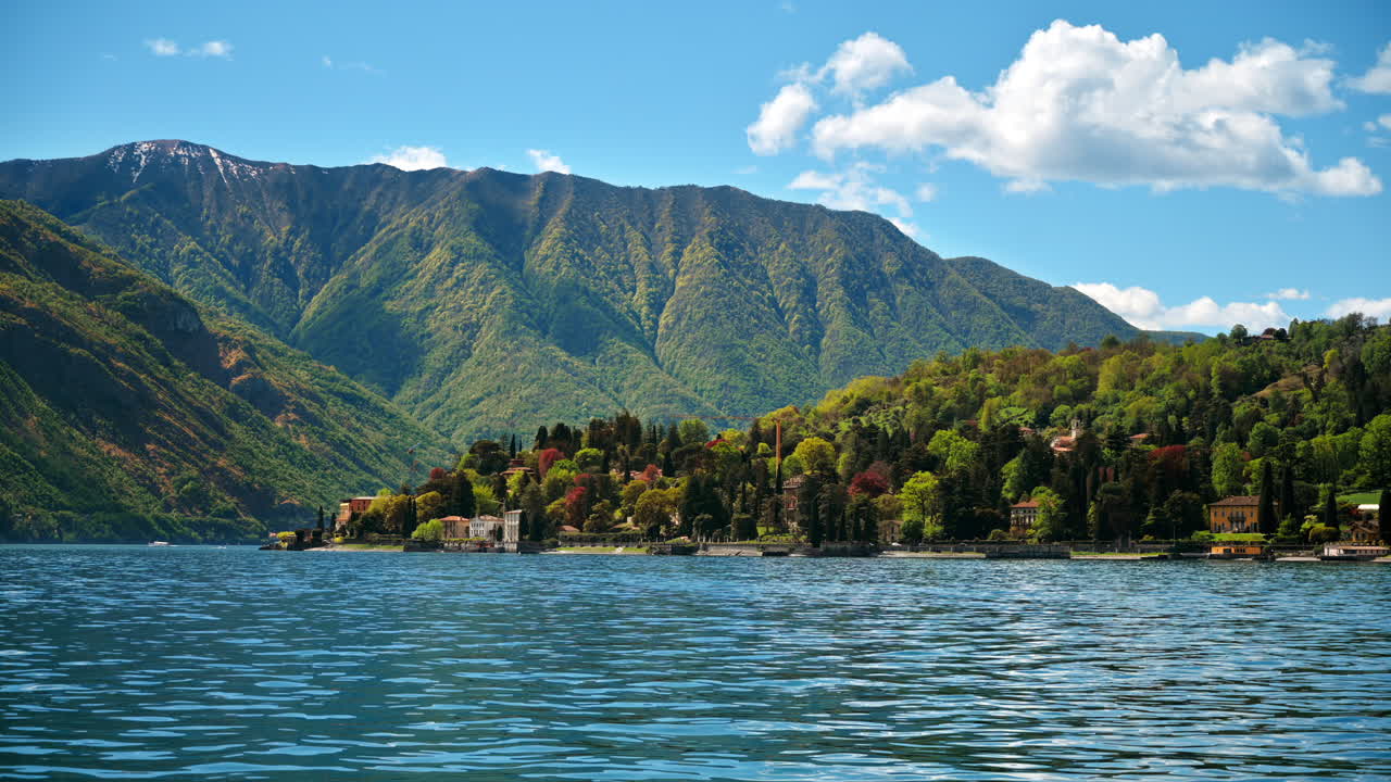 Scenic view of Lake Como and the town of Menaggio, Italy