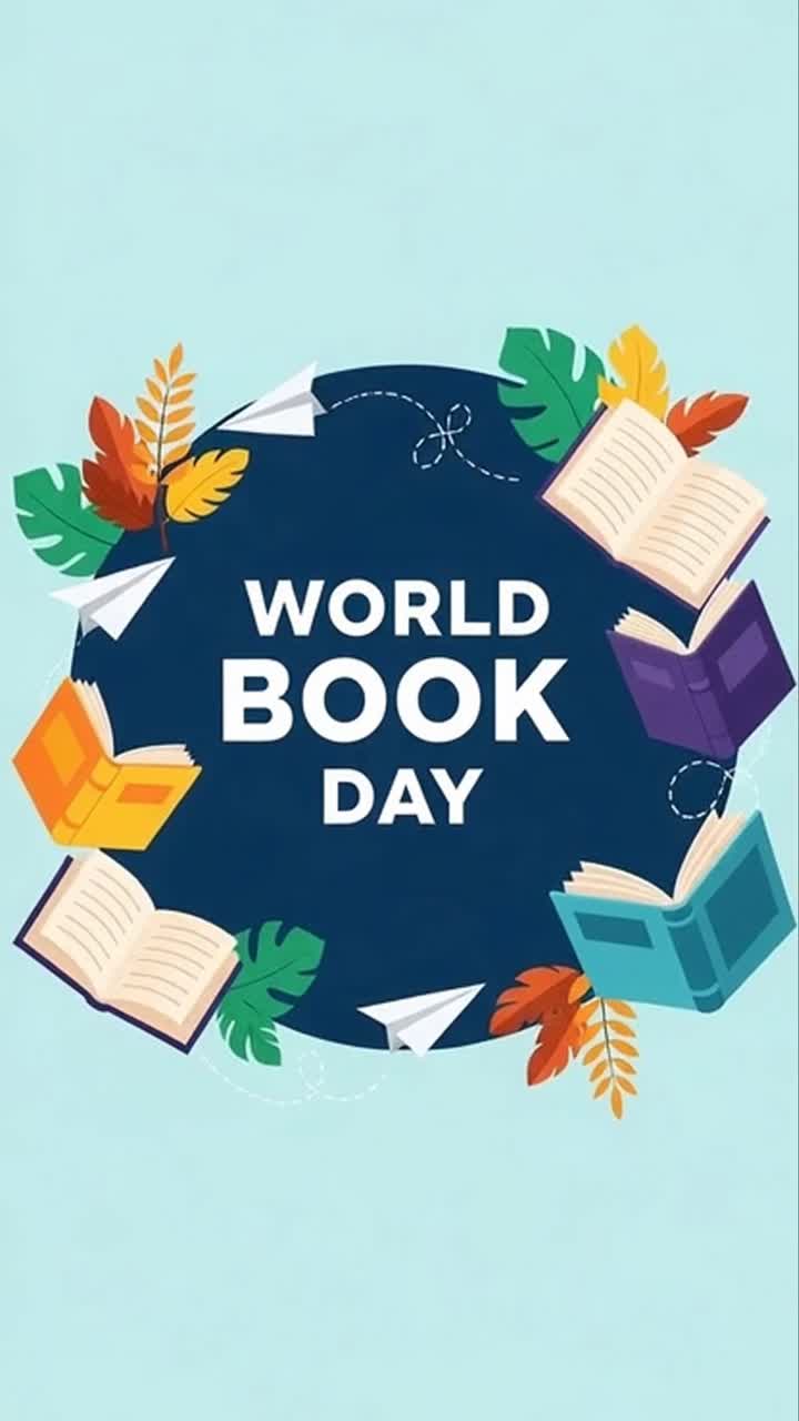 World book day books flying around