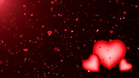 el fondo de los corazones. animación en bucle.
