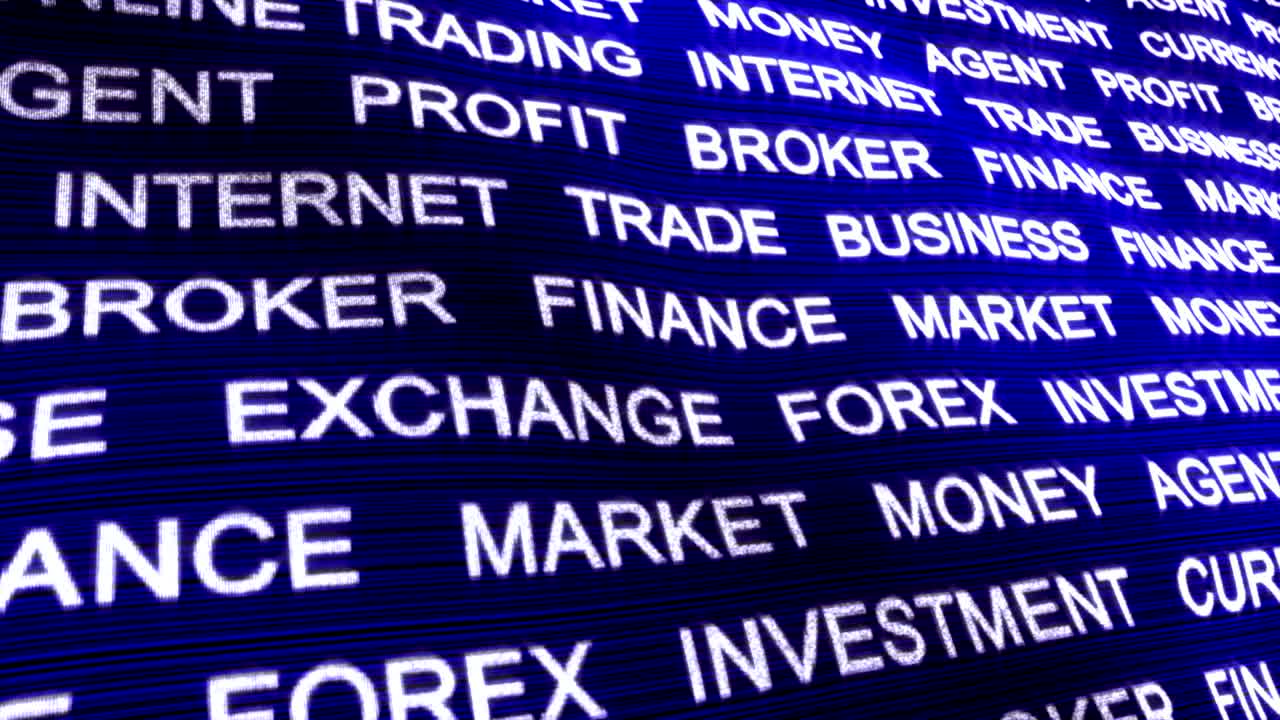 FOREX Keywords on Carpet Background, Loop