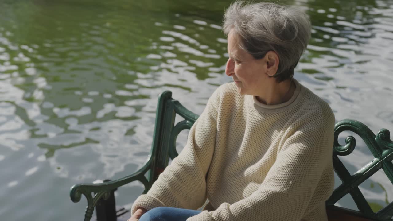 Senior woman enjoying free time outdoors