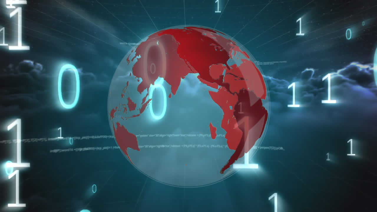 하늘에 있는 지구와 이진 코드