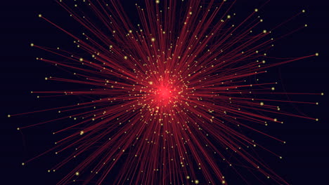 dynamic red explosion vibrant lines radiate in circular pattern