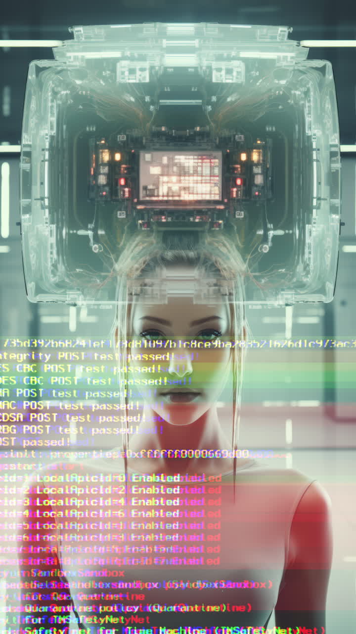 muñecas estatuas femeninas de porcelana con altavoces de audio y auriculares hechos con ai