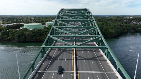 piscataqua river bridge between maine and new hampshire states in usa