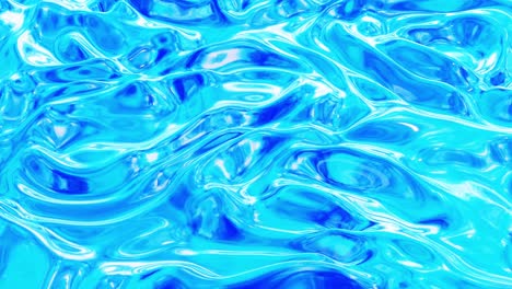 liquid pattern like waves in looped motion. 3d stylish abstract blue bg of wavy surface like brilliant liquid glass with beautiful gradient colors. 4k trendy colorful fluid animation.